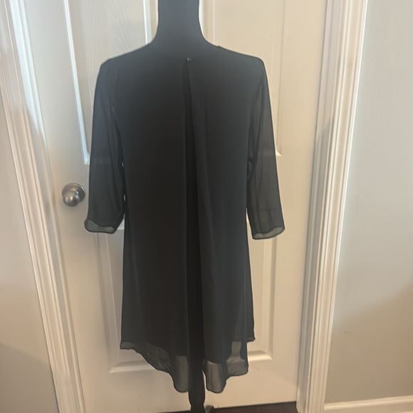 Black Flowy Lined Dress - Picture 3 of 4